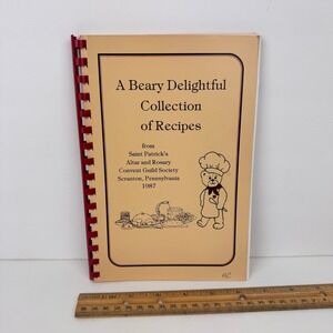 Vtg 1987 Beary Delightful Collection Recipes Scranton PA Church Cottage Granny